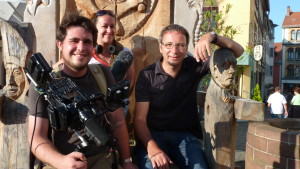 Das Medienspezialist-Team: Simon Roloff, Elisa Otto und Daniel Baumbach.